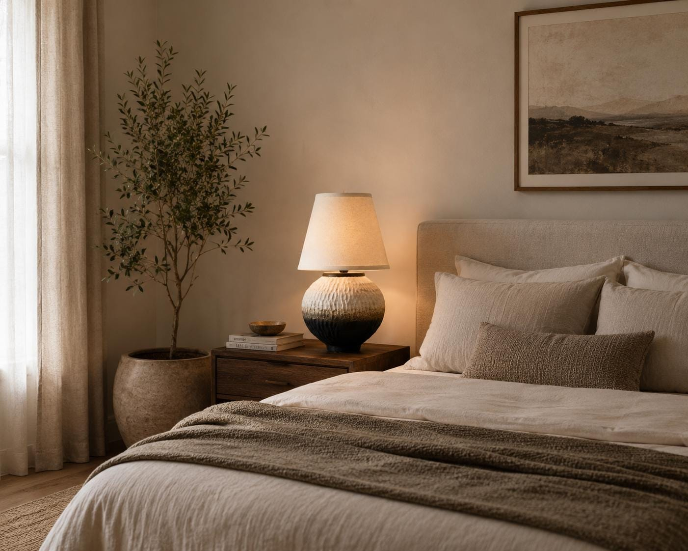 Two tone textured ceramic table lamp